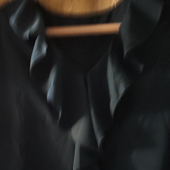 Chic Teal Ruffle Blouse - Picture 3 of 6